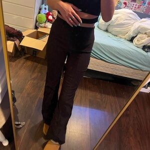 Garage Black Pants flared bottoms pantalon